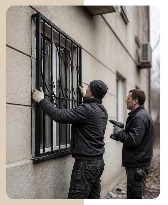 Установка наружных оконных решеток в Мытищах под ключ